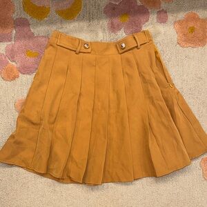 Elegant Tan A-Line Skirt